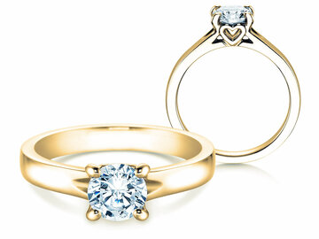 Bague de fiançailles Romance en 9K or blanc avec diamant 1,00ct H/SI