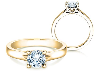Bague de fiançailles Romance dans 18K or jaune avec diamant 1,00ct G/SI