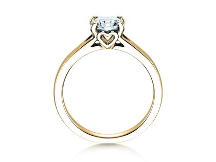 Bague de fiançailles Romance en 9K or jaune avec diamant 1,00ct H/SI