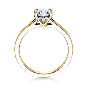 Bague de fiançailles Romance en 9K or jaune avec diamant 1,00ct H/SI