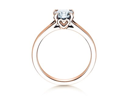 Bague de fiançailles Romance en 9K or rose avec diamant 2,00ct G/SI