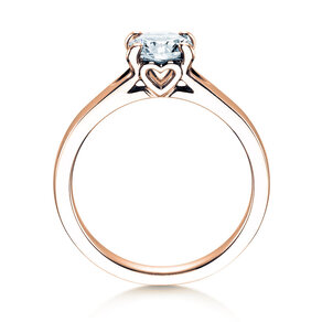 Bague de fiançailles Romance en 9K or rose avec diamant 2,00ct G/SI