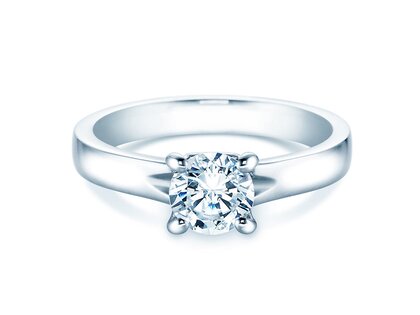 Bague de fiançailles Romance en 14K or blanc avec diamant 2,50ct H/SI