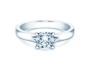 Bague de fiançailles Romance en 14K or blanc avec diamant 2,50ct H/SI