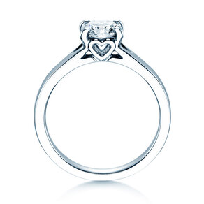 Bague de fiançailles Romance en 14K or blanc avec diamant 2,50ct H/SI