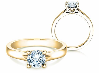 Bague de fiançailles Romance dans 14K or jaune avec diamant 1,00ct G/SI