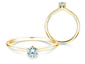 Bague de fiançailles Royal en 9K or blanc avec diamant 0,25ct H/SI