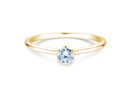 Bague de fiançailles Royal en 14K or jaune avec diamant 0,30ct G/SI