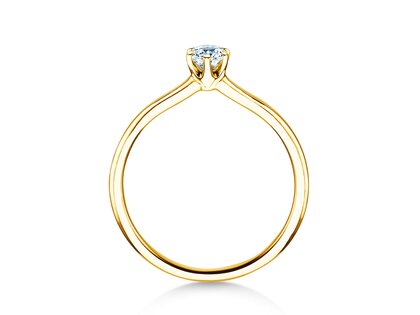 Bague de fiançailles Royal en 14K or jaune avec diamant 0,30ct G/SI