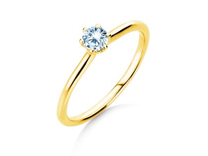 Bague de fiançailles Royal en 14K or jaune avec diamant 0,30ct G/SI