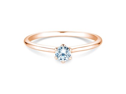 Bague de fiançailles Royal en 14K or rose avec diamant 0,30ct G/SI