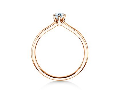 Bague de fiançailles Royal en 14K or rose avec diamant 0,30ct G/SI