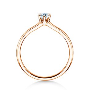 Bague de fiançailles Royal en 14K or rose avec diamant 0,30ct G/SI