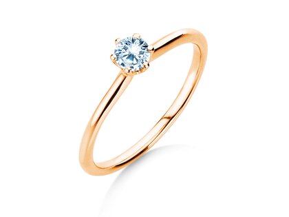 Bague de fiançailles Royal en 14K or rose avec diamant 0,30ct G/SI