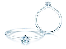 Bague de fiançailles Royal en 14K or blanc avec diamant 0,30ct G/SI