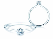 Bague de fiançailles Royal en 18K or blanc avec diamant 0,25ct G/SI