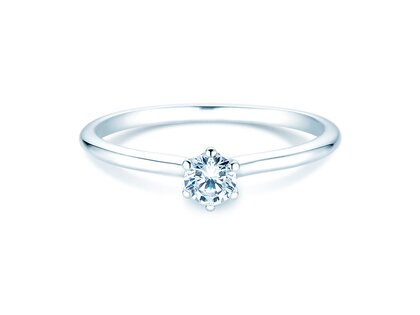 Bague de fiançailles Royal en 14K or blanc avec diamant 0,30ct G/SI