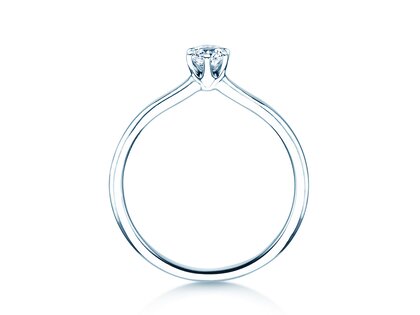 Bague de fiançailles Royal en 14K or blanc avec diamant 0,30ct G/SI