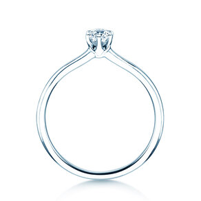 Bague de fiançailles Royal en 14K or blanc avec diamant 0,30ct G/SI