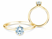 Bague de fiançailles Royal en 18K or jaune avec diamant 0,50ct G/SI