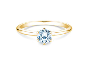 Bague de fiançailles Royal en 9K or jaune avec diamant 0,50ct G/SI