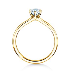 Bague de fiançailles Royal en 9K or jaune avec diamant 0,50ct G/SI