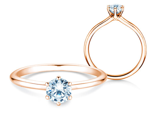 Bague de fiançailles Royal en or rose