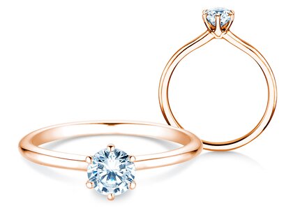 Bague de fiançailles Royal en or rose