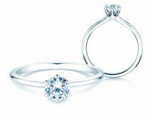 Bague de fiançailles Royal en 18K or blanc avec diamant 0,50ct G/SI