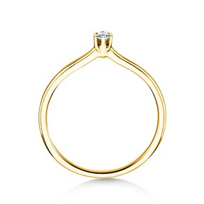 Bague de fiançailles Royal en 14K or jaune avec diamant 0,05ct H/SI
