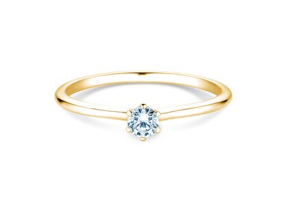 Bague de fiançailles Royal en 14K or jaune avec diamant 0,15ct G/SI