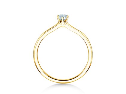 Bague de fiançailles Royal en 14K or jaune avec diamant 0,15ct G/SI