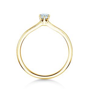 Bague de fiançailles Royal en 14K or jaune avec diamant 0,15ct G/SI