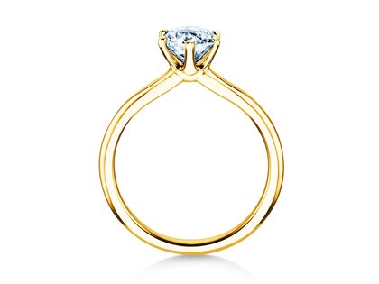 Bague de fiançailles Royal en 14K or jaune avec diamant 1,50ct D/IF