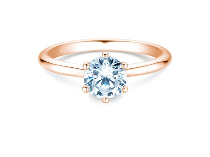 Bague de fiançailles Royal en 9K or rose avec diamant 1,00ct H/SI