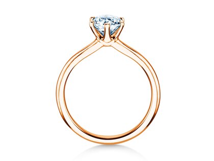 Bague de fiançailles Royal en 9K or rose avec diamant 1,00ct H/SI