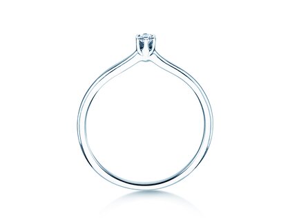 Bague de fiançailles Royal en 14K or blanc avec diamant 0,05ct H/SI