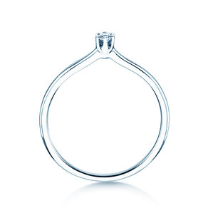 Bague de fiançailles Royal en 14K or blanc avec diamant 0,05ct H/SI