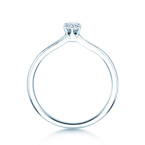 Bague de fiançailles Royal en 9K or blanc avec diamant 0,15ct H/SI