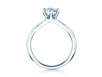 Bague de fiançailles Royal en 18K or blanc avec diamant 2,00ct D/IF