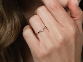 Bague de fiançailles Spirit dans Argent 925/- avec diamant 0,15ct G/VS