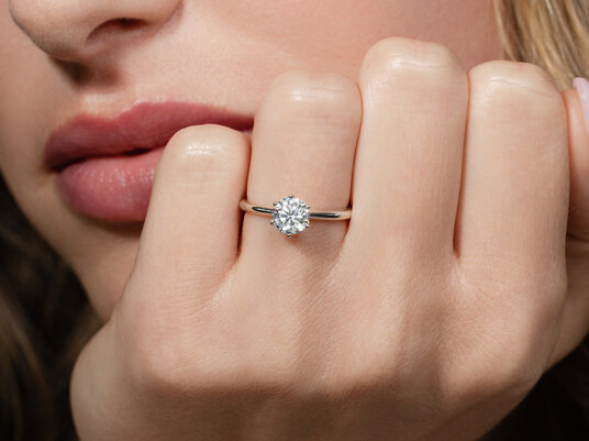 Bague de fiançailles Spirit en 9K or rose avec diamant 1,00ct