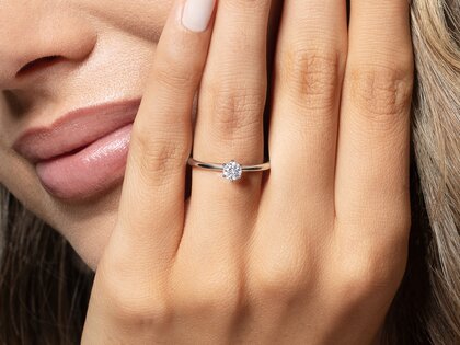 Bague de fiançailles Spirit dans 18K or blanc avec diamant 0,25ct H/SI