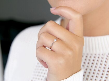 Bague de fiançailles Spirit dans Argent 925/- avec diamant 0,15ct G/VS