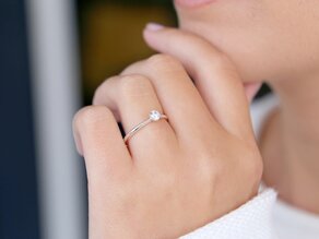Bague de fiançailles Spirit dans 18K or blanc avec diamant 0,25ct H/SI