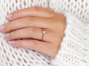 Bague de fiançailles Spirit dans Argent 925/- avec diamant 0,15ct G/VS