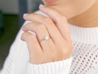 Bague de fiançailles Spirit dans argent