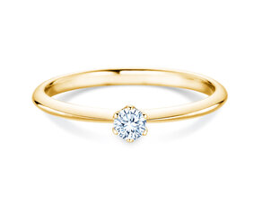 Bague de fiançailles The One en 14K or jaune avec diamant 0,15ct H/SI