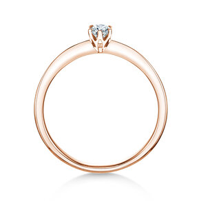 Bague de fiançailles The One en 9K or rose avec diamant 0,15ct H/SI