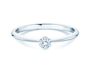 Bague de fiançailles The One en Argent 925/- avec diamant 0,15ct G/IF